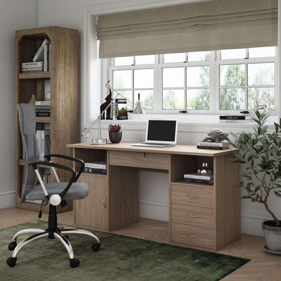 Dallas Oak Finish Workstation Desk